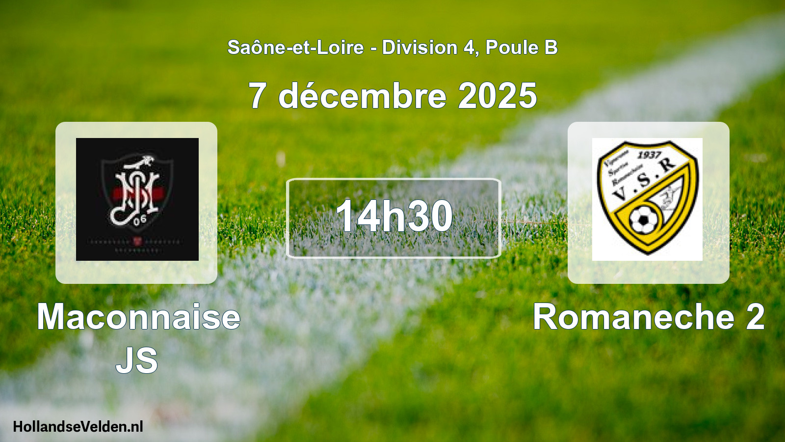 Match programmé: Maconnaise JS - Romaneche 2 (7 décembre 2025)