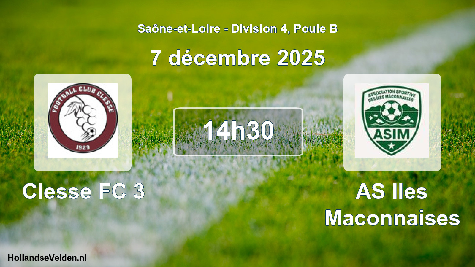 Scheduled Match: Clesse FC 3 - AS Iles Maconnaises (7 December 2025)