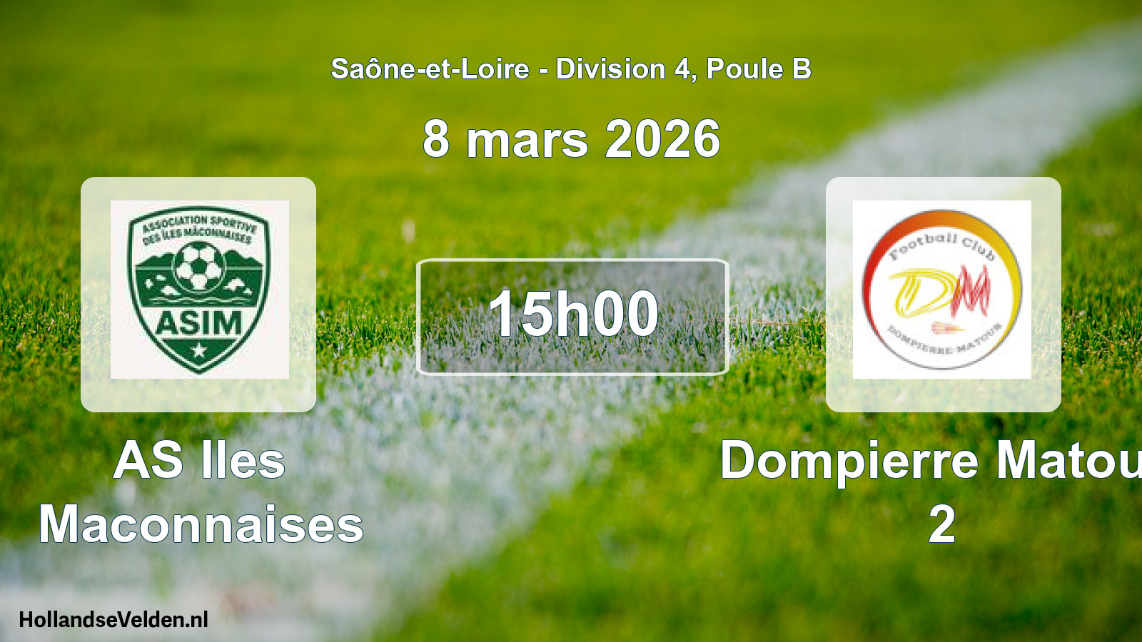 Scheduled Match: AS Iles Maconnaises - Dompierre Matour 2 (8 March 2026)