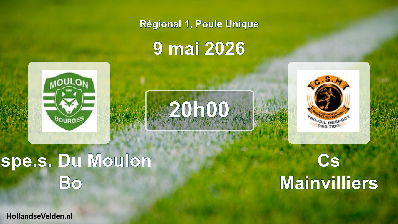 Geplande wedstrijd: Espe.s. Du Moulon Bo - Cs Mainvilliers (9 mai 2026)