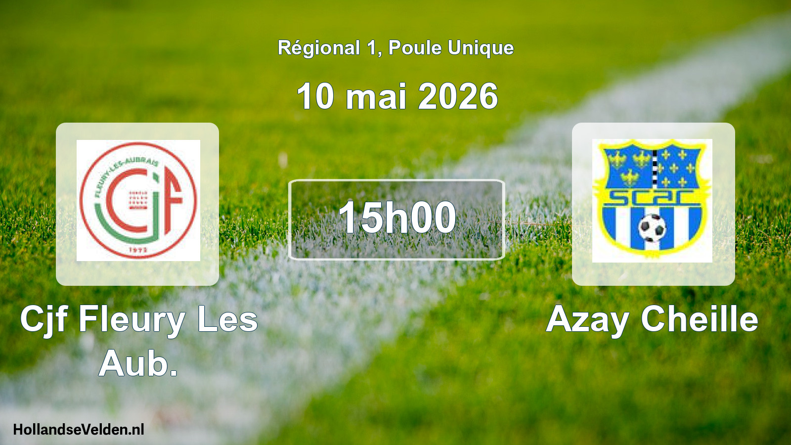 Geplande wedstrijd: Cjf Fleury Les Aub. - Azay Cheille (10 mai 2026)