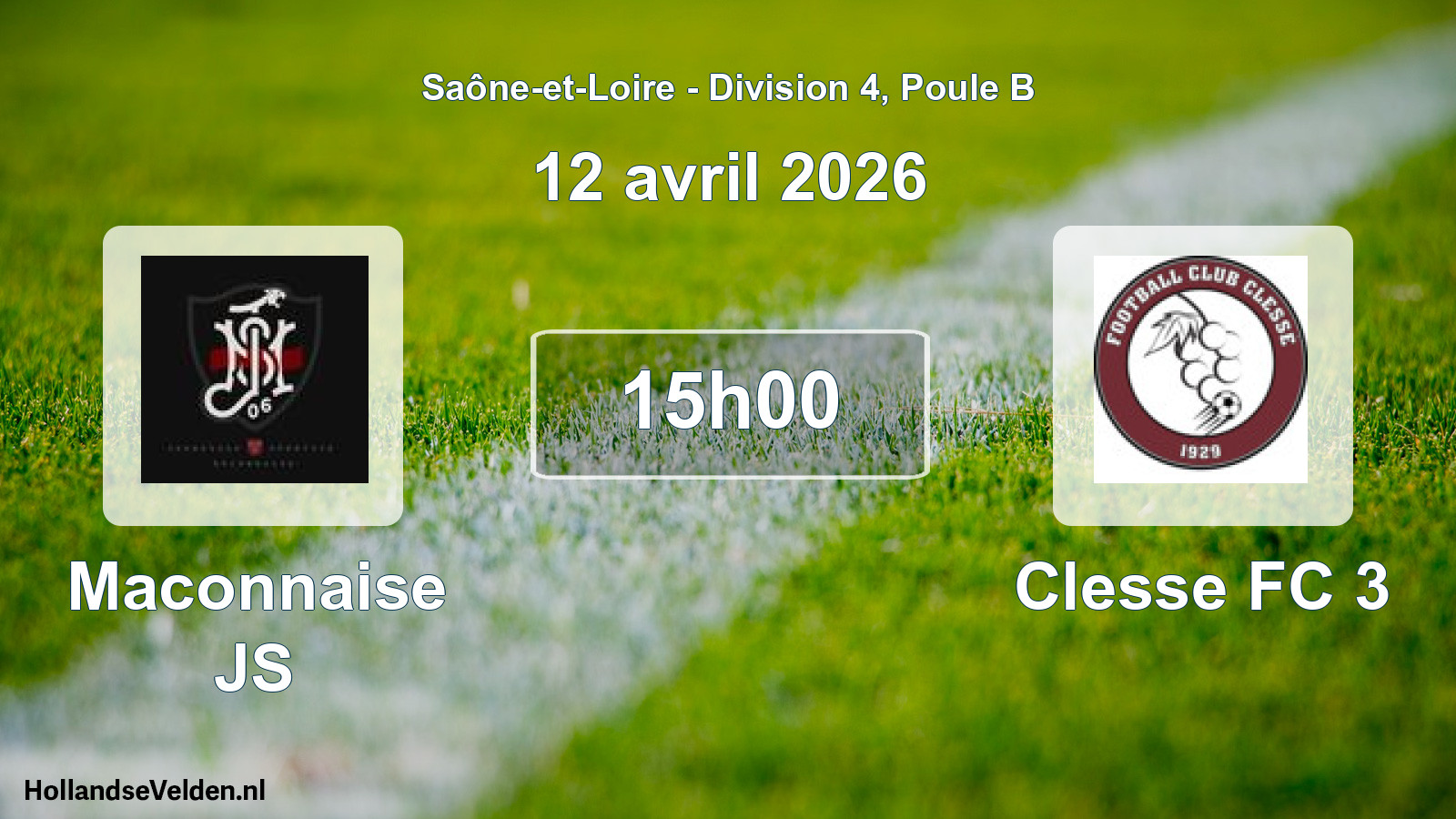 Scheduled Match: Maconnaise JS - Clesse FC 3 (12 April 2026)