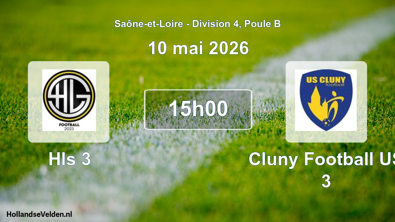 Scheduled Match: Hls 3 - Cluny Football US 3 (10 May 2026)