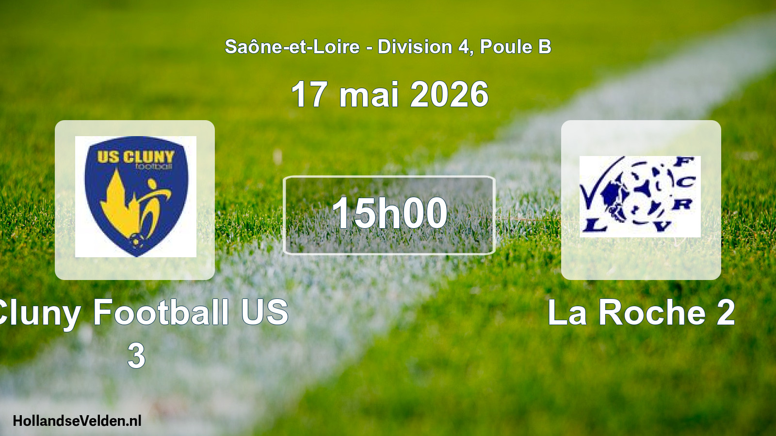 Scheduled Match: Cluny Football US 3 - La Roche 2 (17 May 2026)