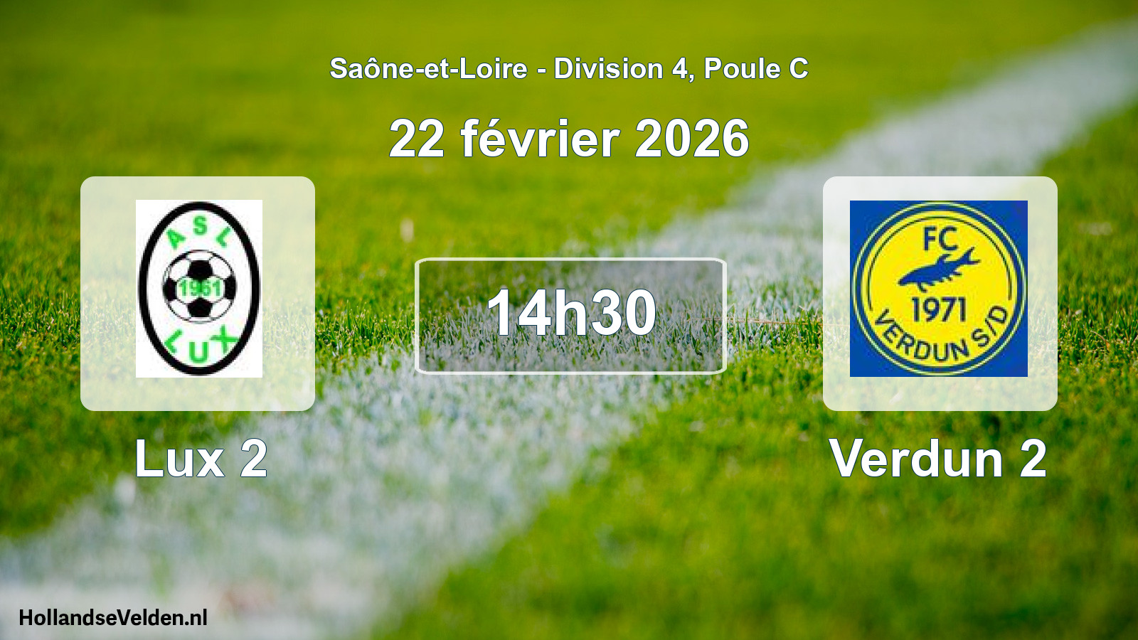 Match programmé: Lux 2 - Verdun 2 (22 février 2026)