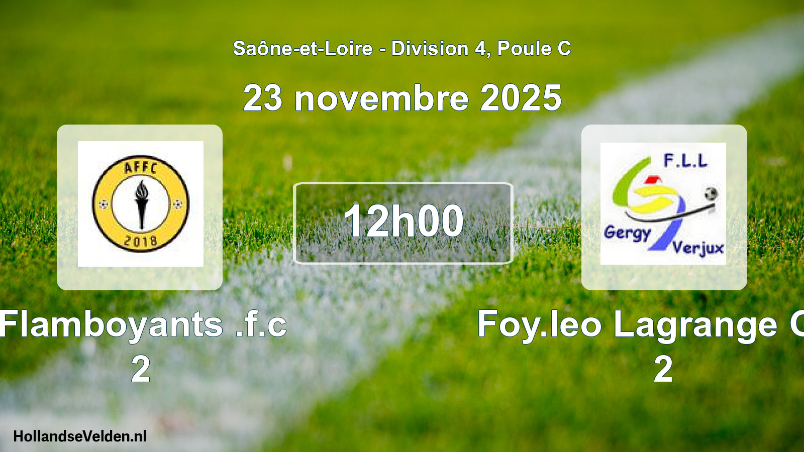Scheduled Match: Flamboyants .f.c 2 - Foy.leo Lagrange Ger 2 (23 November 2025)