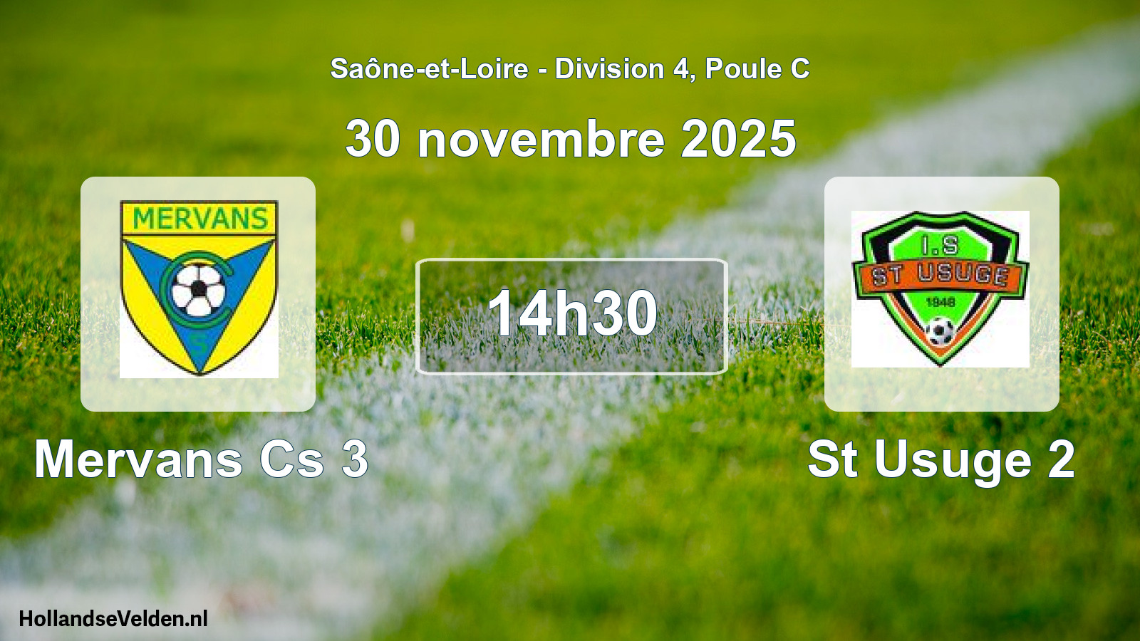 Scheduled Match: Mervans Cs 3 - St Usuge 2 (30 November 2025)