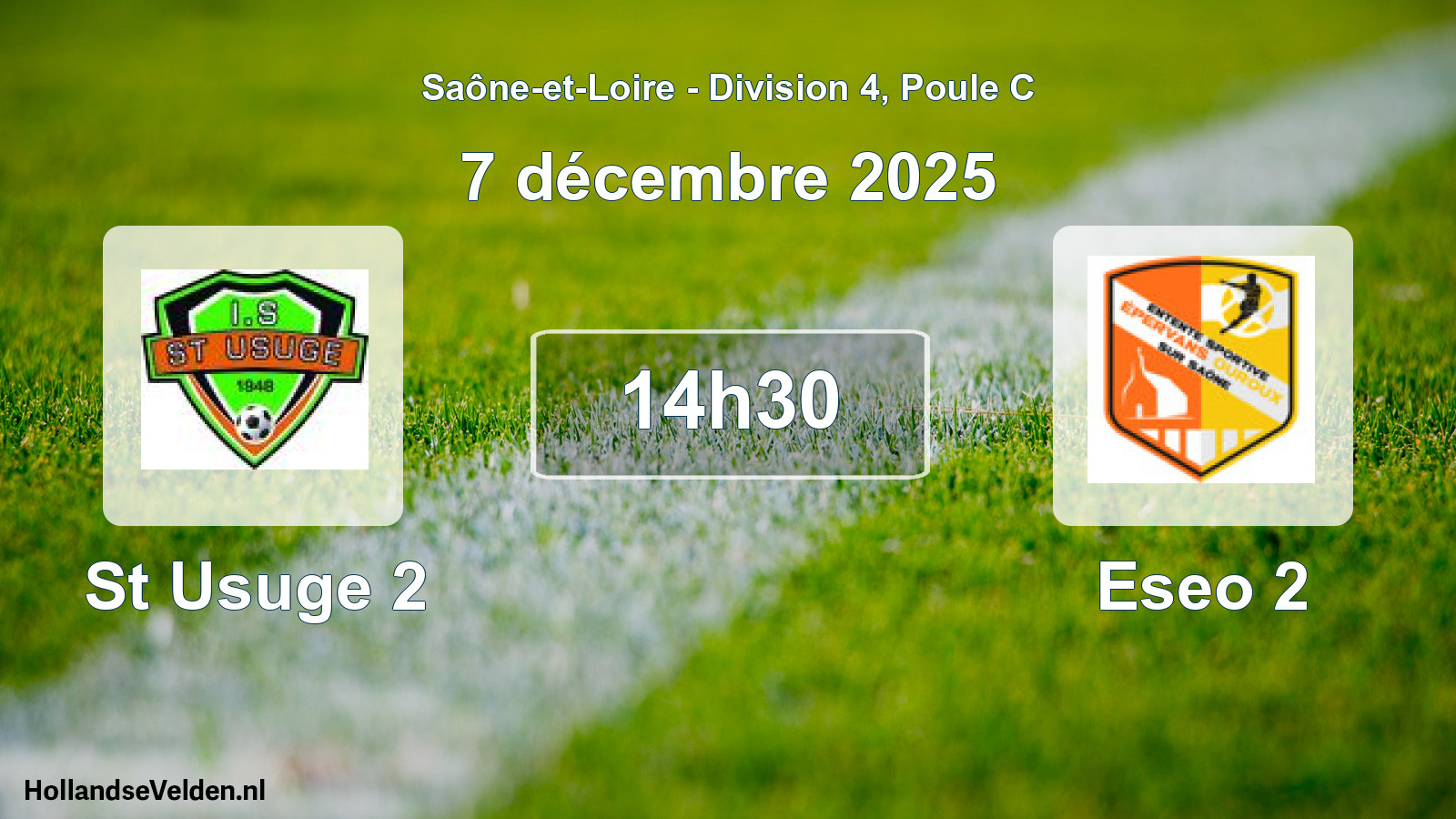 Match programmé: St Usuge 2 - Eseo 2 (7 décembre 2025)