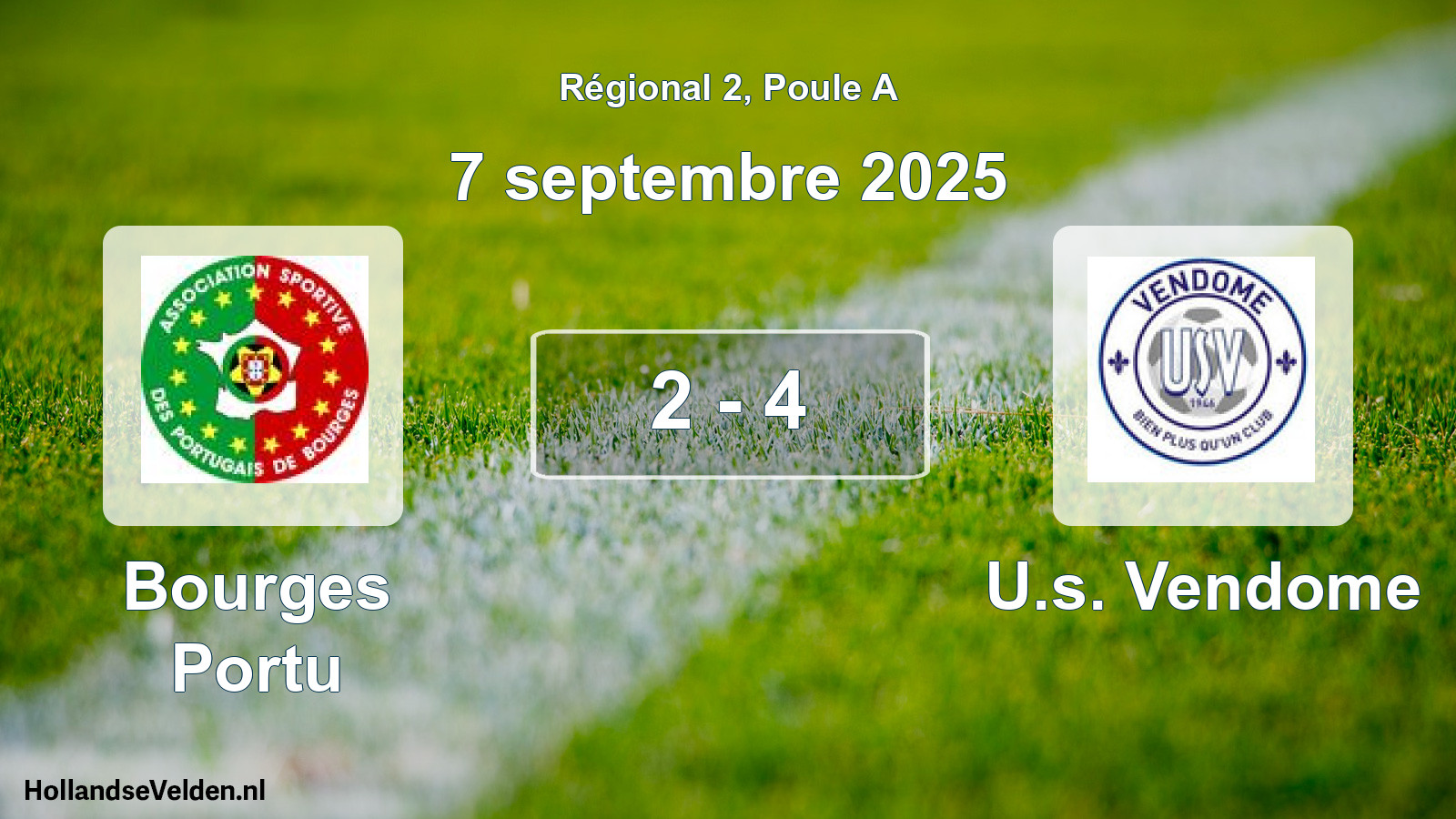 Gespeelde wedstrijd: Bourges Portu - U.s. Vendome 2 - 4 (7 septembre 2025)