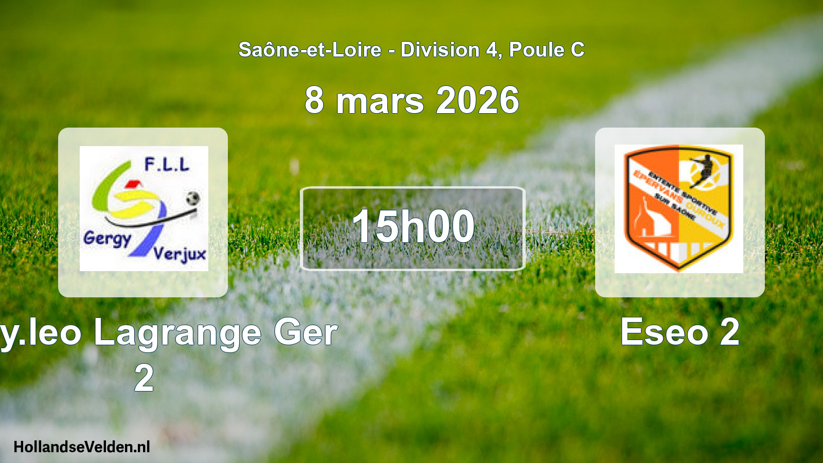 Scheduled Match: Foy.leo Lagrange Ger 2 - Eseo 2 (8 March 2026)