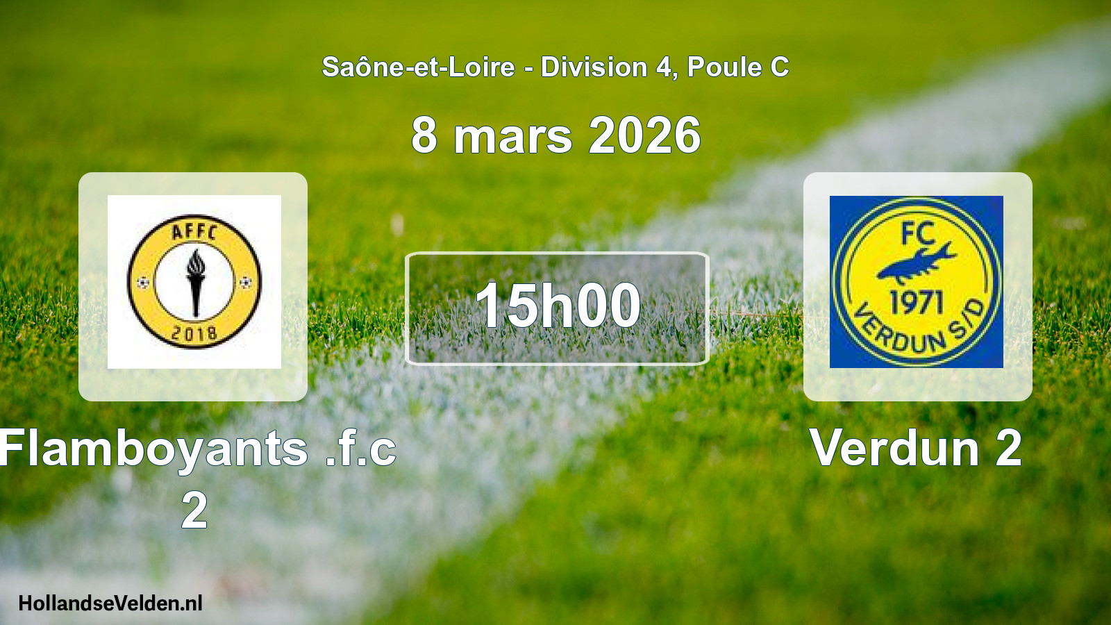 Match programmé: Flamboyants .f.c 2 - Verdun 2 (8 mars 2026)