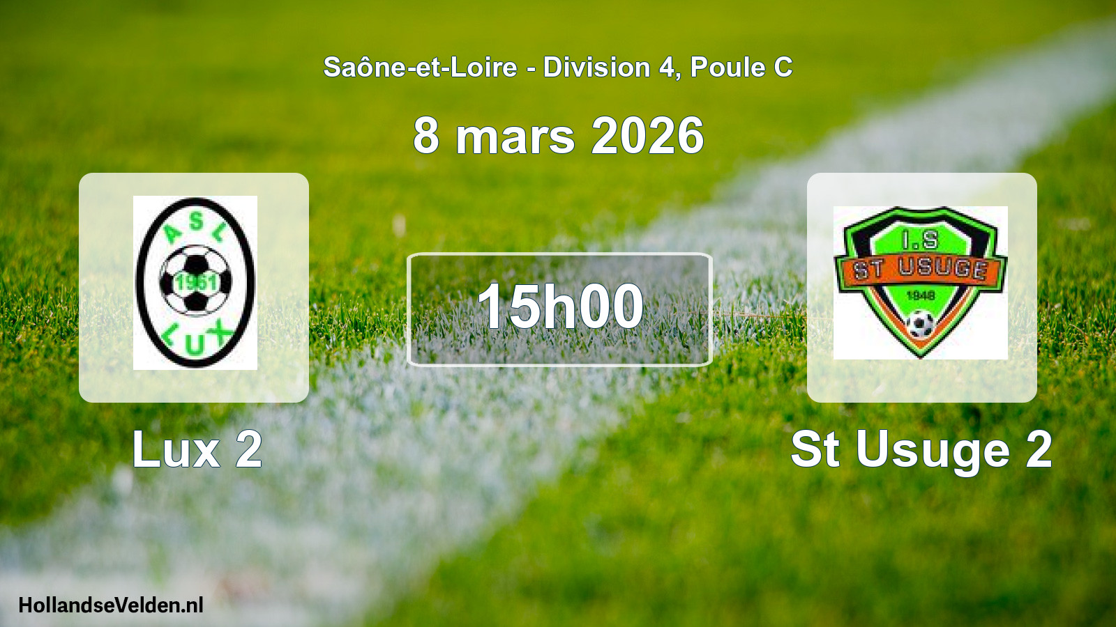 Geplande wedstrijd: Lux 2 - St Usuge 2 (8 maart 2026)