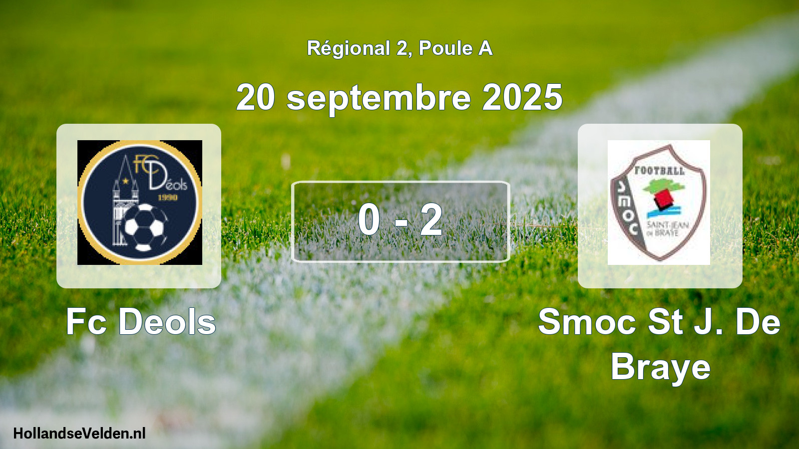 Total number of matches played: Fc Deols - Smoc St J. De Braye 0 - 2 (20 September 2025)