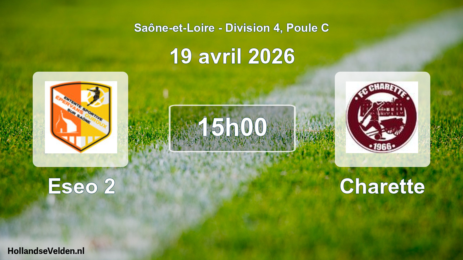Scheduled Match: Eseo 2 - Charette (19 April 2026)