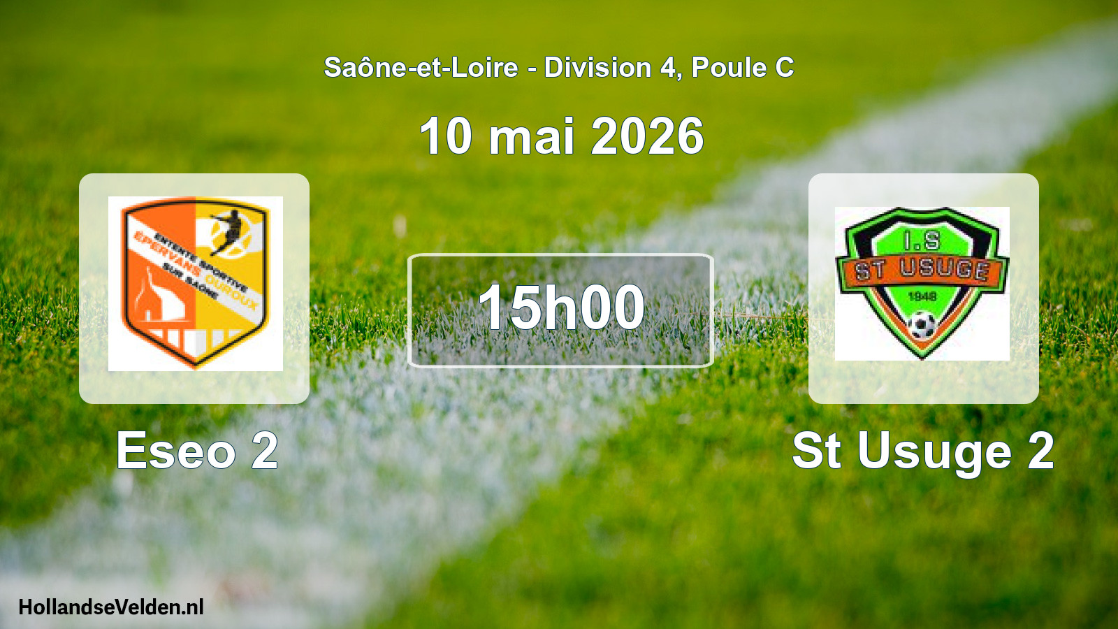Geplande wedstrijd: Eseo 2 - St Usuge 2 (10 mei 2026)