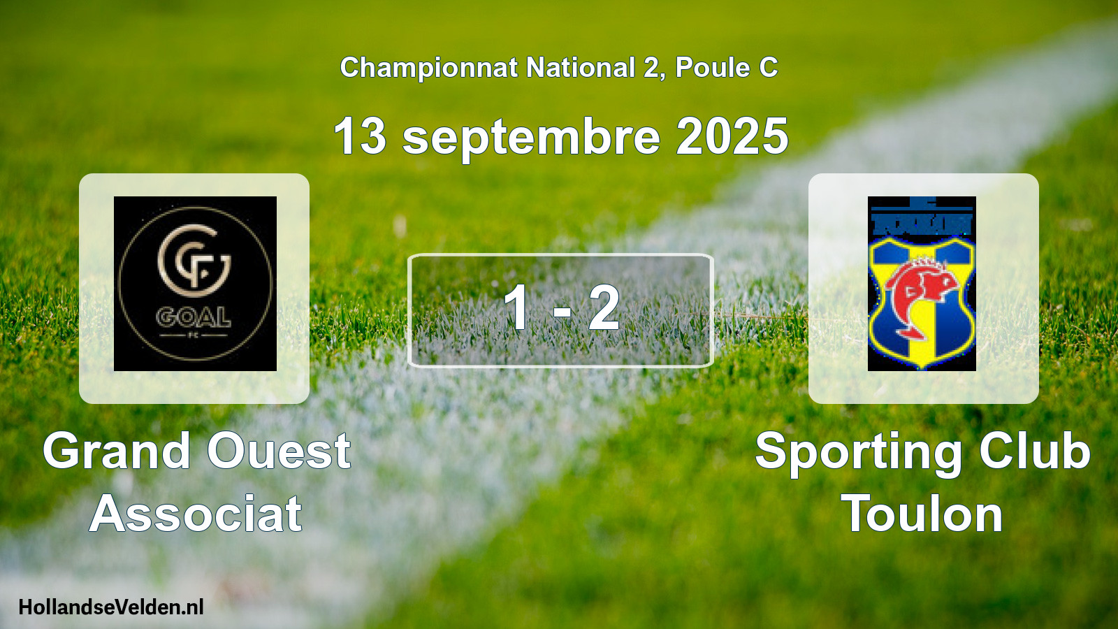 Total number of matches played: Grand Ouest Associat - Sporting Club Toulon 1 - 2 (13 September 2025)