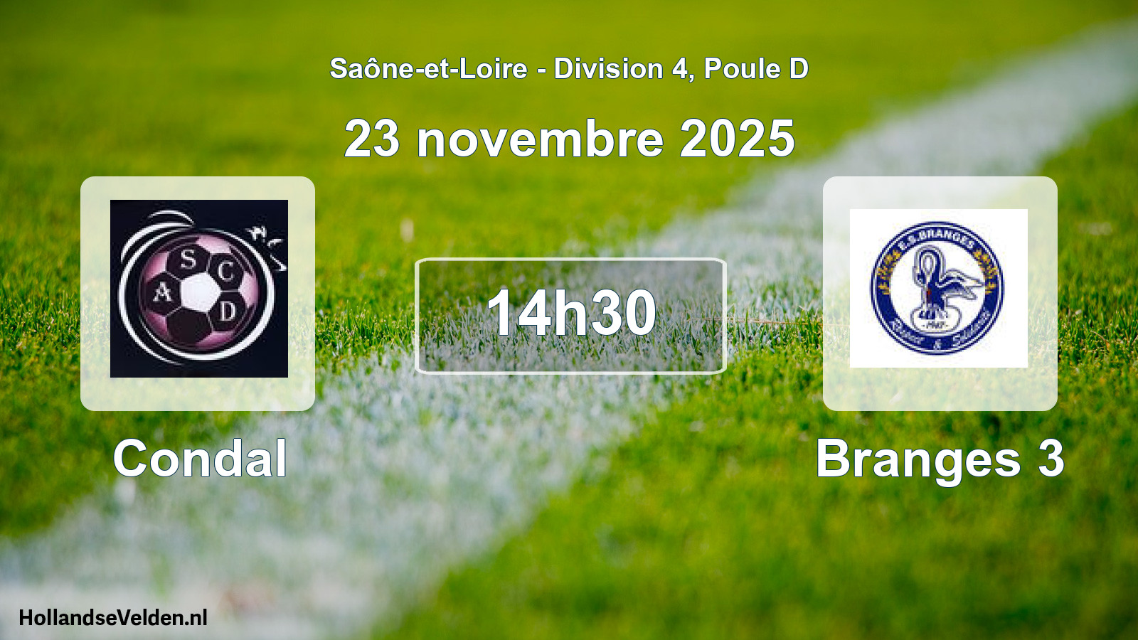 Scheduled Match: Condal - Branges 3 (23 November 2025)