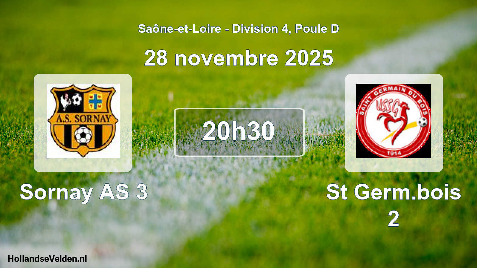 Scheduled Match: Sornay AS 3 - St Germ.bois 2 (28 November 2025)