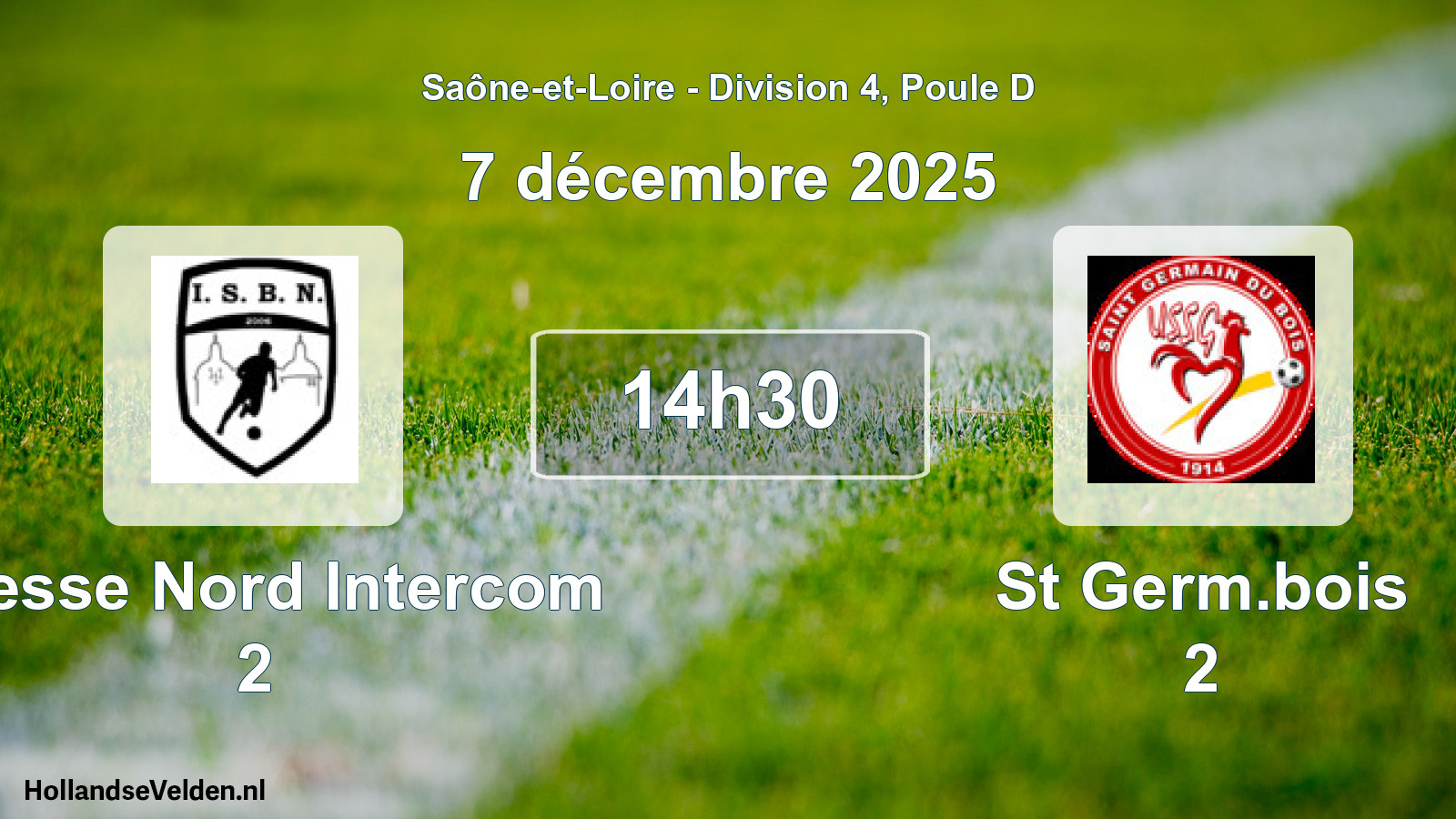 Scheduled Match: Bresse Nord Intercom 2 - St Germ.bois 2 (7 December 2025)