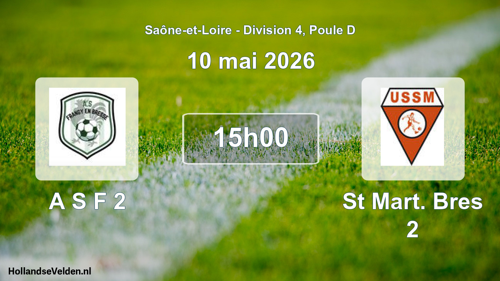 Match programmé: A S F 2 - St Mart. Bres 2 (10 mai 2026)
