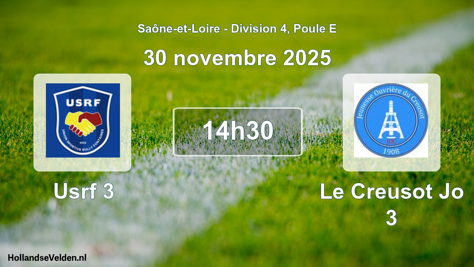 Scheduled Match: Usrf 3 - Le Creusot Jo 3 (30 November 2025)