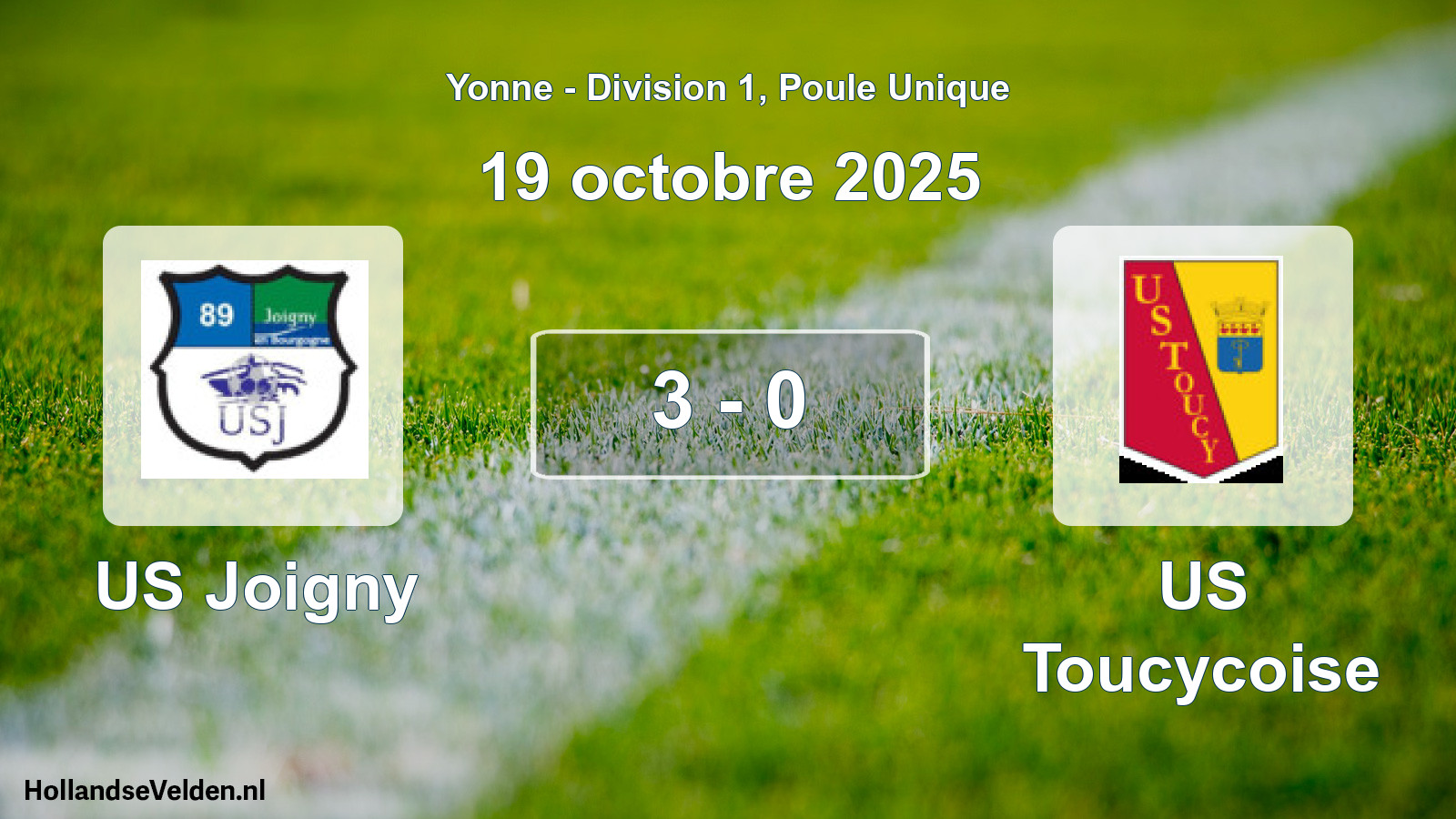Match joué: US Joigny - US Toucycoise 3 - 0 (19 octobre 2025)