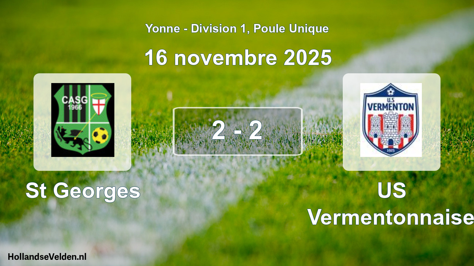Match joué: St Georges - US Vermentonnaise 2 - 2 (16 novembre 2025)