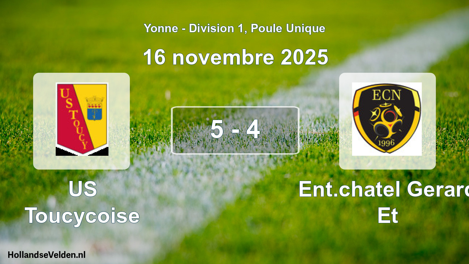 Match joué: US Toucycoise - Ent.chatel Gerard Et 5 - 4 (16 novembre 2025)