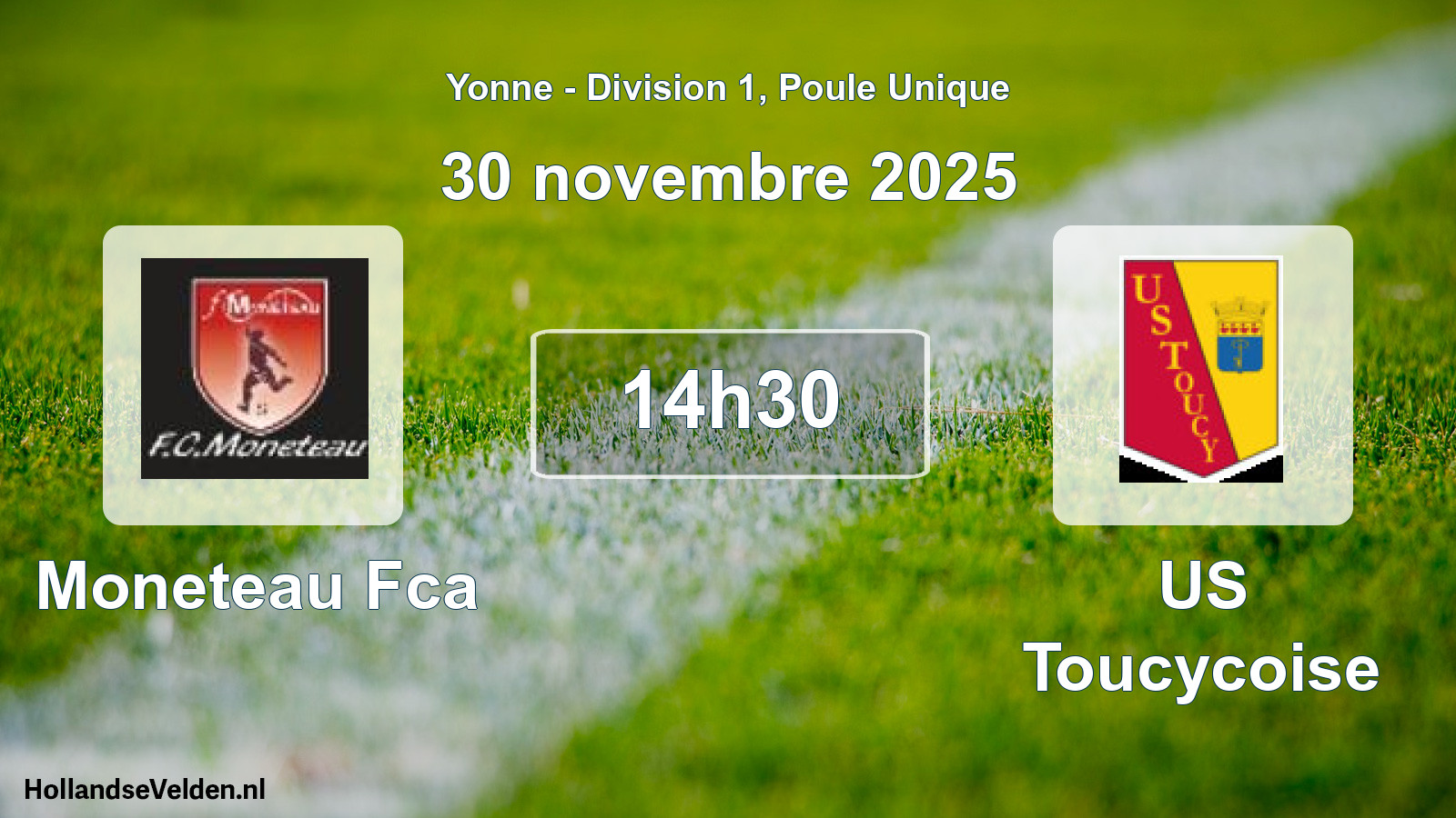 Match programmé: Moneteau Fca - US Toucycoise (30 novembre 2025)