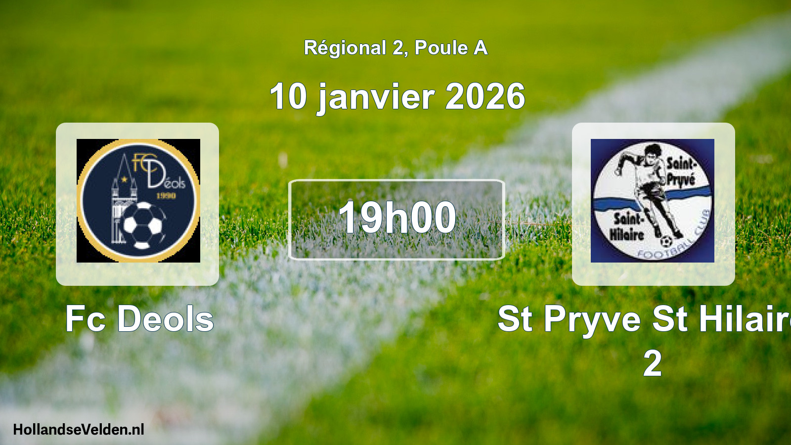 Scheduled Match: Fc Deols - St Pryve St Hilaire 2 (10 January 2026)