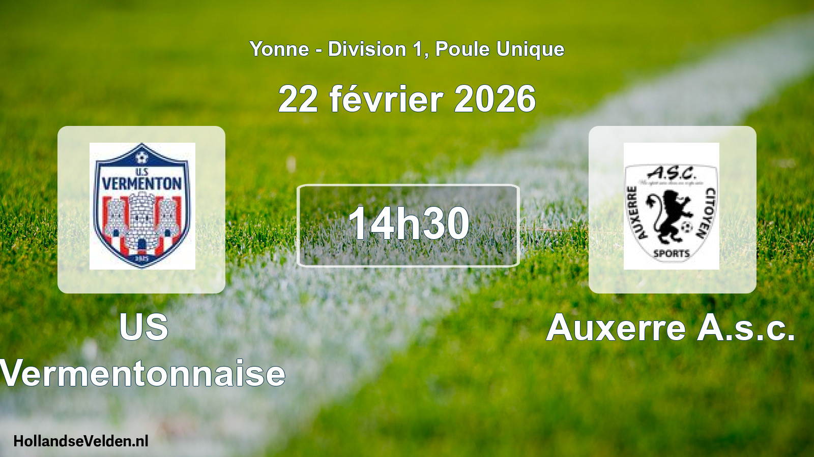 Scheduled Match: US Vermentonnaise - Auxerre A.s.c. (22 February 2026)