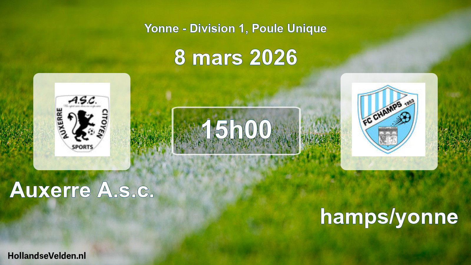 Scheduled Match: Auxerre A.s.c. - Champs/yonne (8 March 2026)