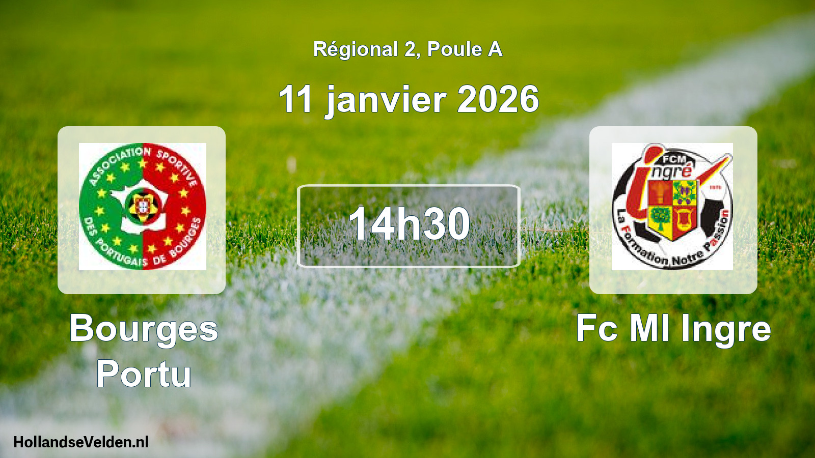 Geplande wedstrijd: Bourges Portu - Fc Ml Ingre (11 janvier 2026)