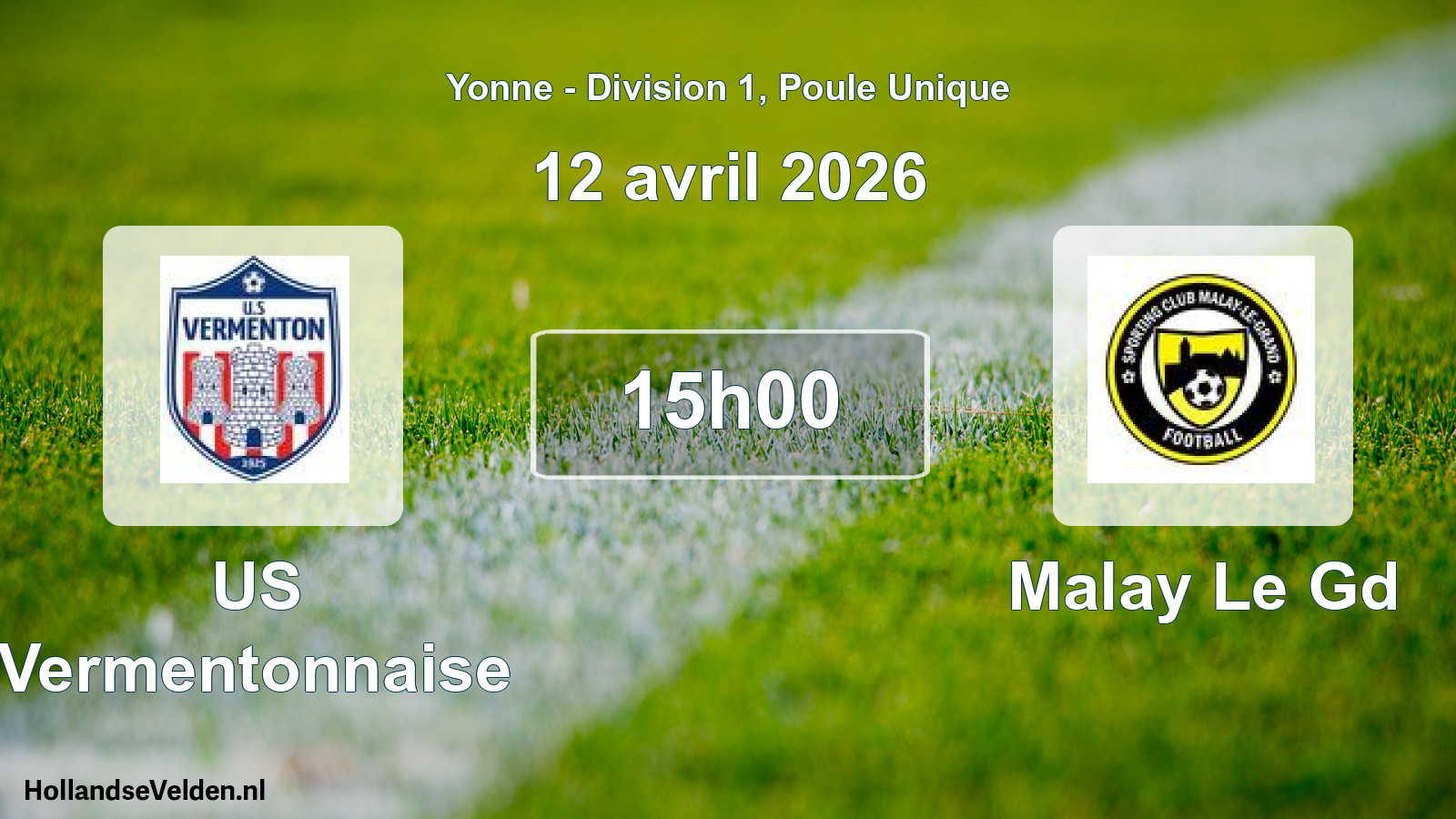 Match programmé: US Vermentonnaise - Malay Le Gd (12 avril 2026)