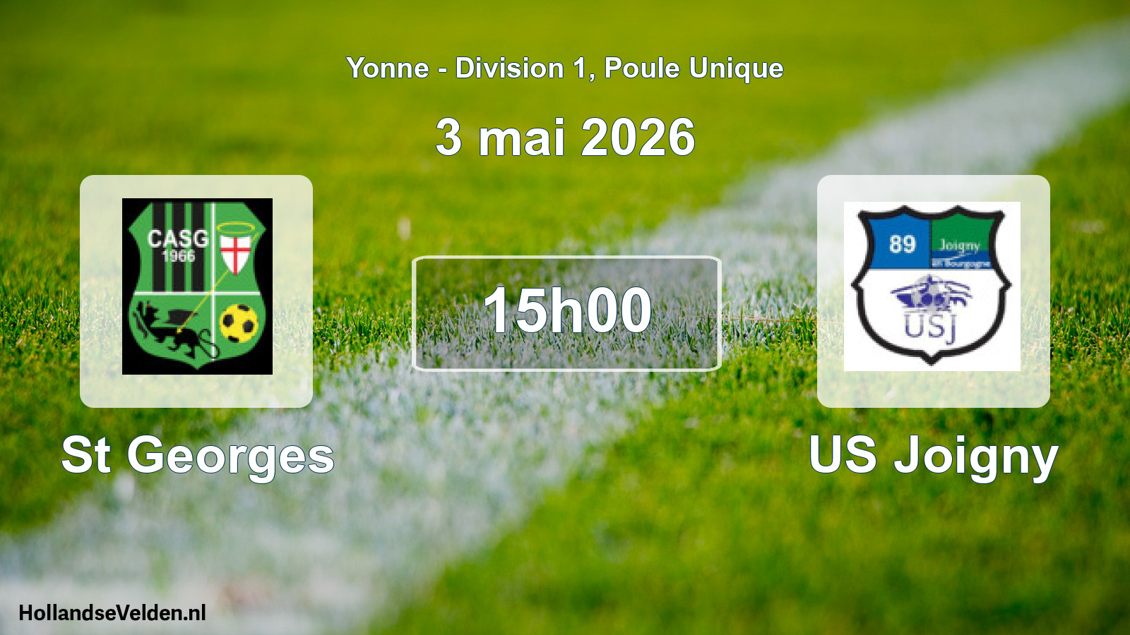 Scheduled Match: St Georges - US Joigny (3 May 2026)
