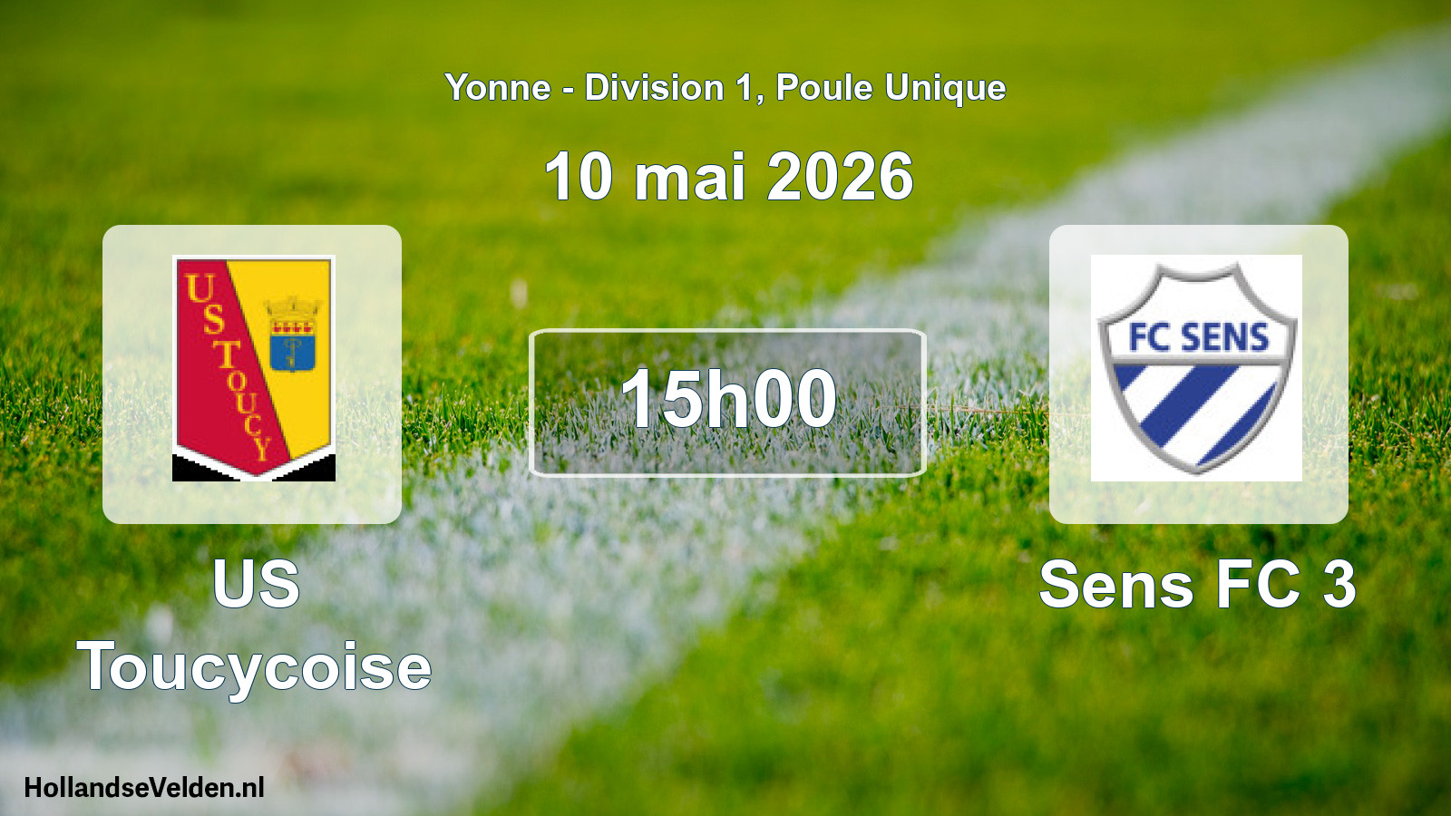 Match programmé: US Toucycoise - Sens FC 3 (10 mai 2026)