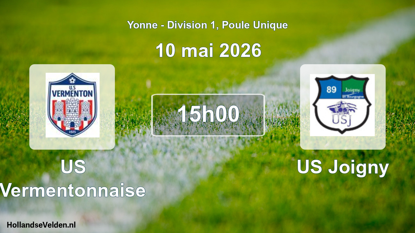 Geplande wedstrijd: US Vermentonnaise - US Joigny (10 mei 2026)