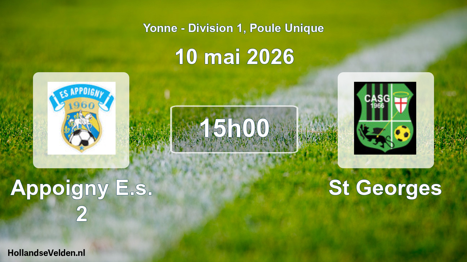 Scheduled Match: Appoigny E.s. 2 - St Georges (10 May 2026)