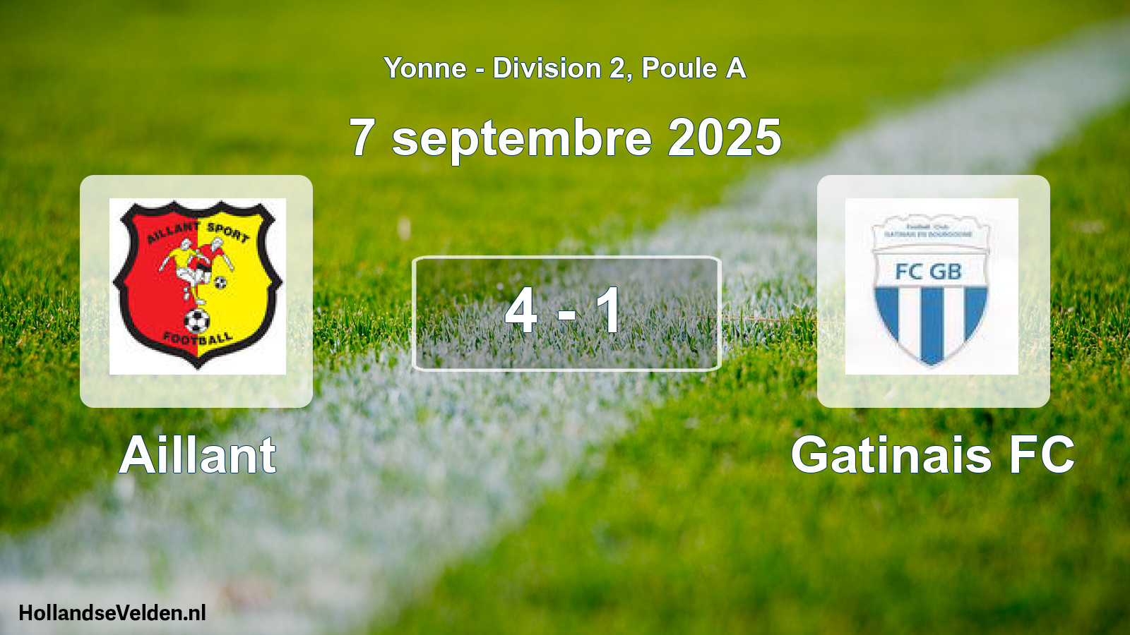 Total number of matches played: Aillant - Gatinais FC 4 - 1 (7 September 2025)