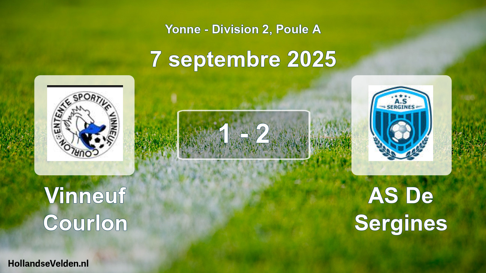 Match joué: Vinneuf Courlon - AS De Sergines 1 - 2 (7 septembre 2025)