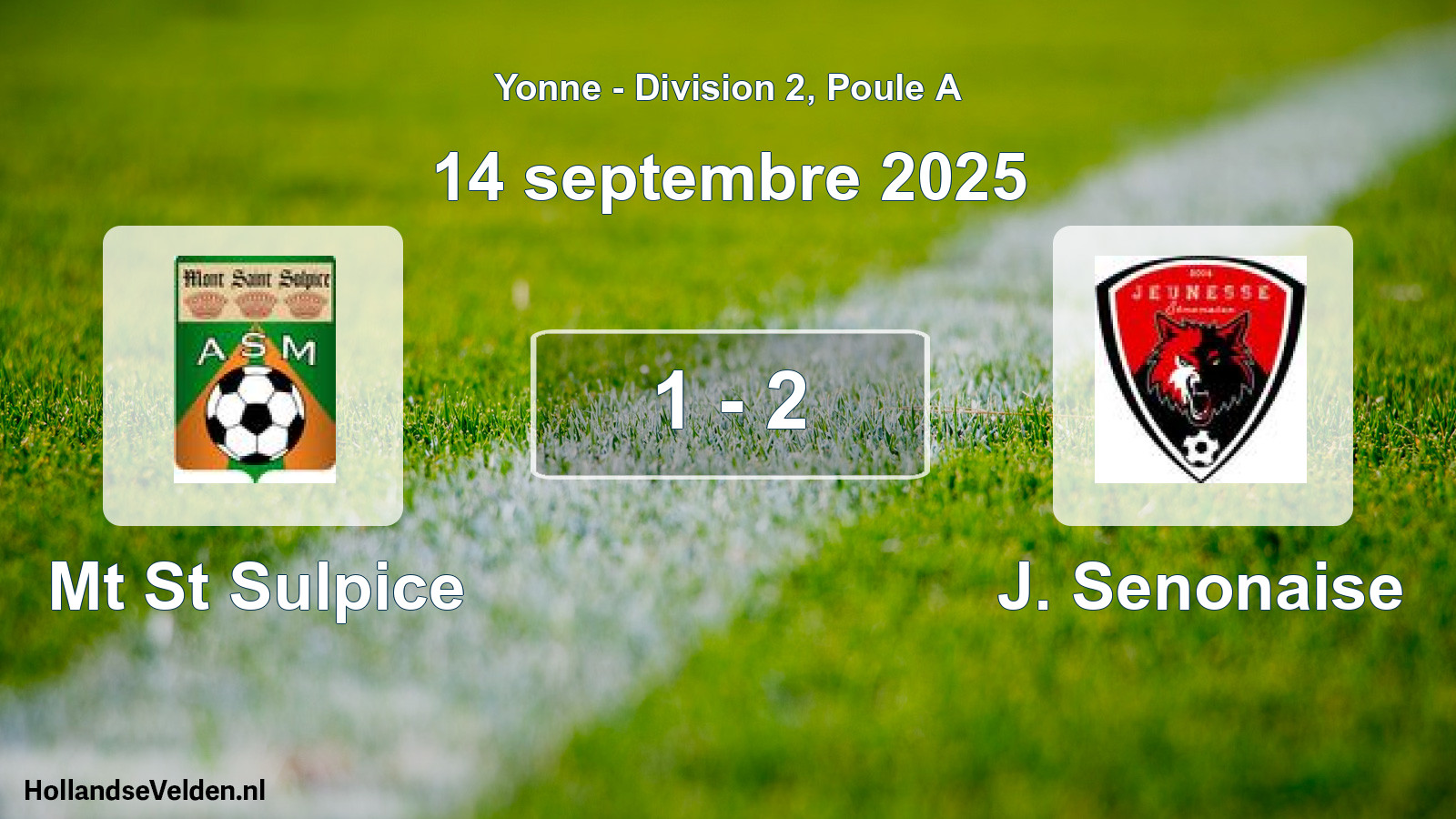 Total number of matches played: Mt St Sulpice - J. Senonaise 1 - 2 (14 September 2025)
