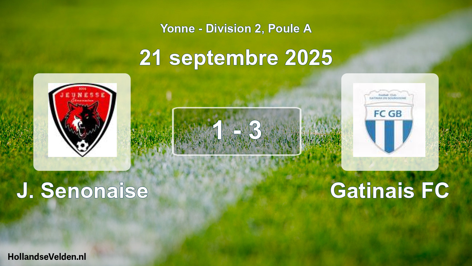Match joué: J. Senonaise - Gatinais FC 1 - 3 (21 septembre 2025)