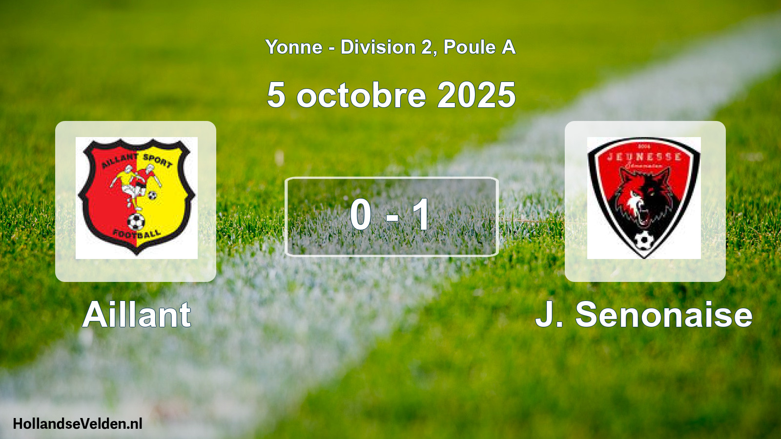Match joué: Aillant - J. Senonaise 0 - 1 (5 octobre 2025)