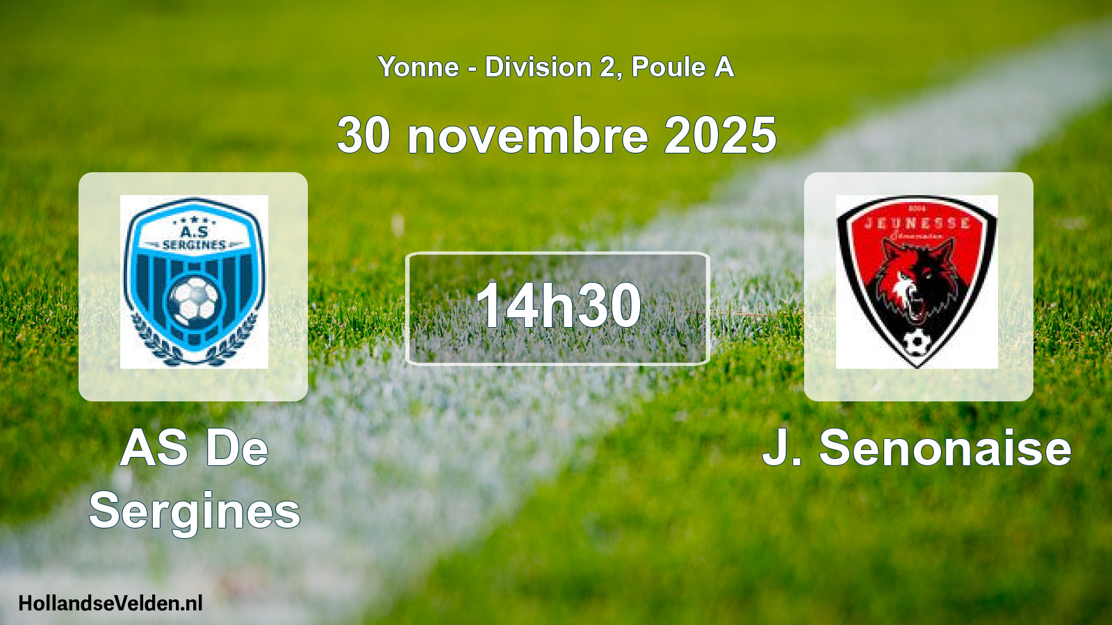 Match programmé: AS De Sergines - J. Senonaise (30 novembre 2025)