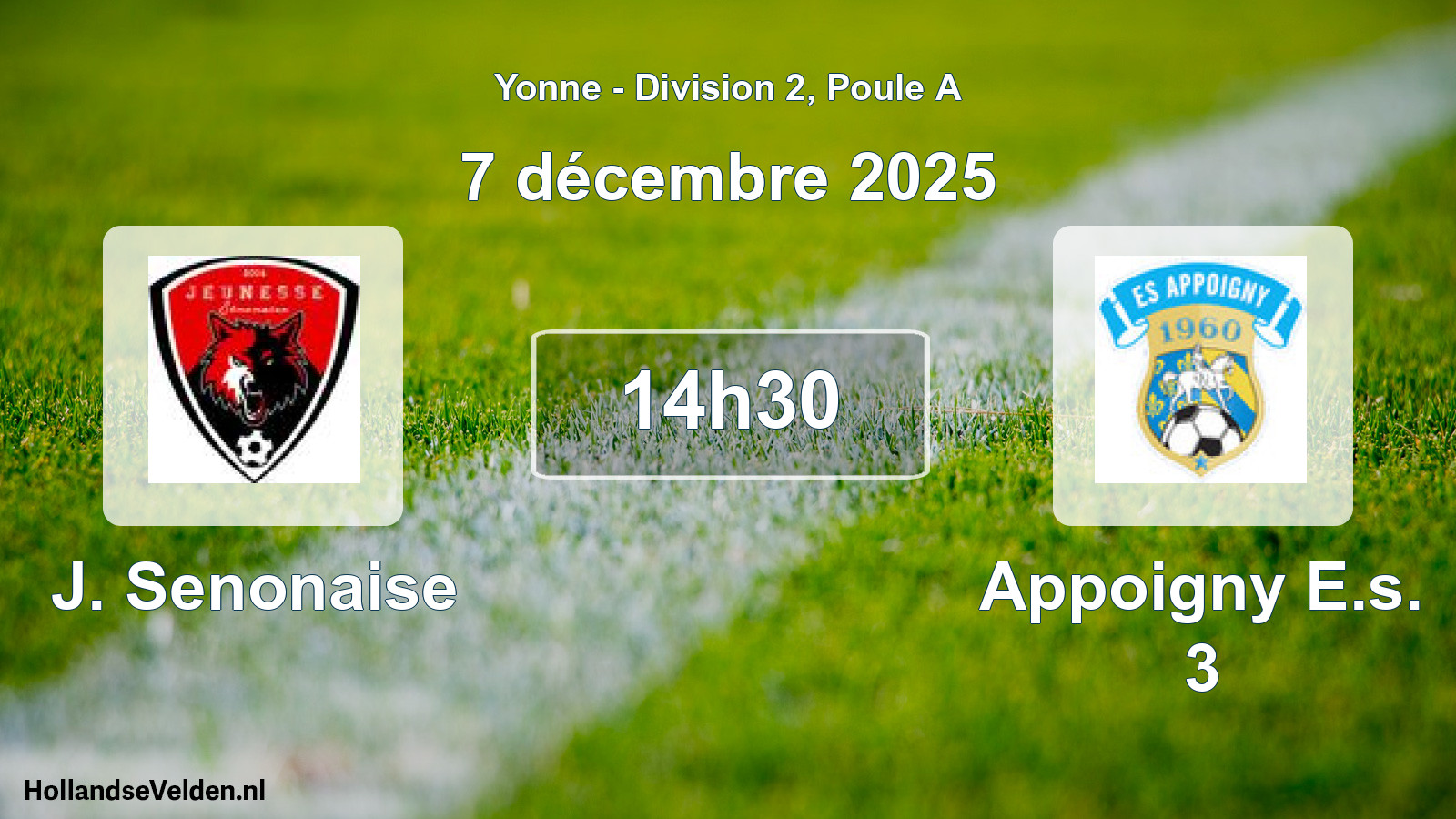 Scheduled Match: J. Senonaise - Appoigny E.s. 3 (7 December 2025)