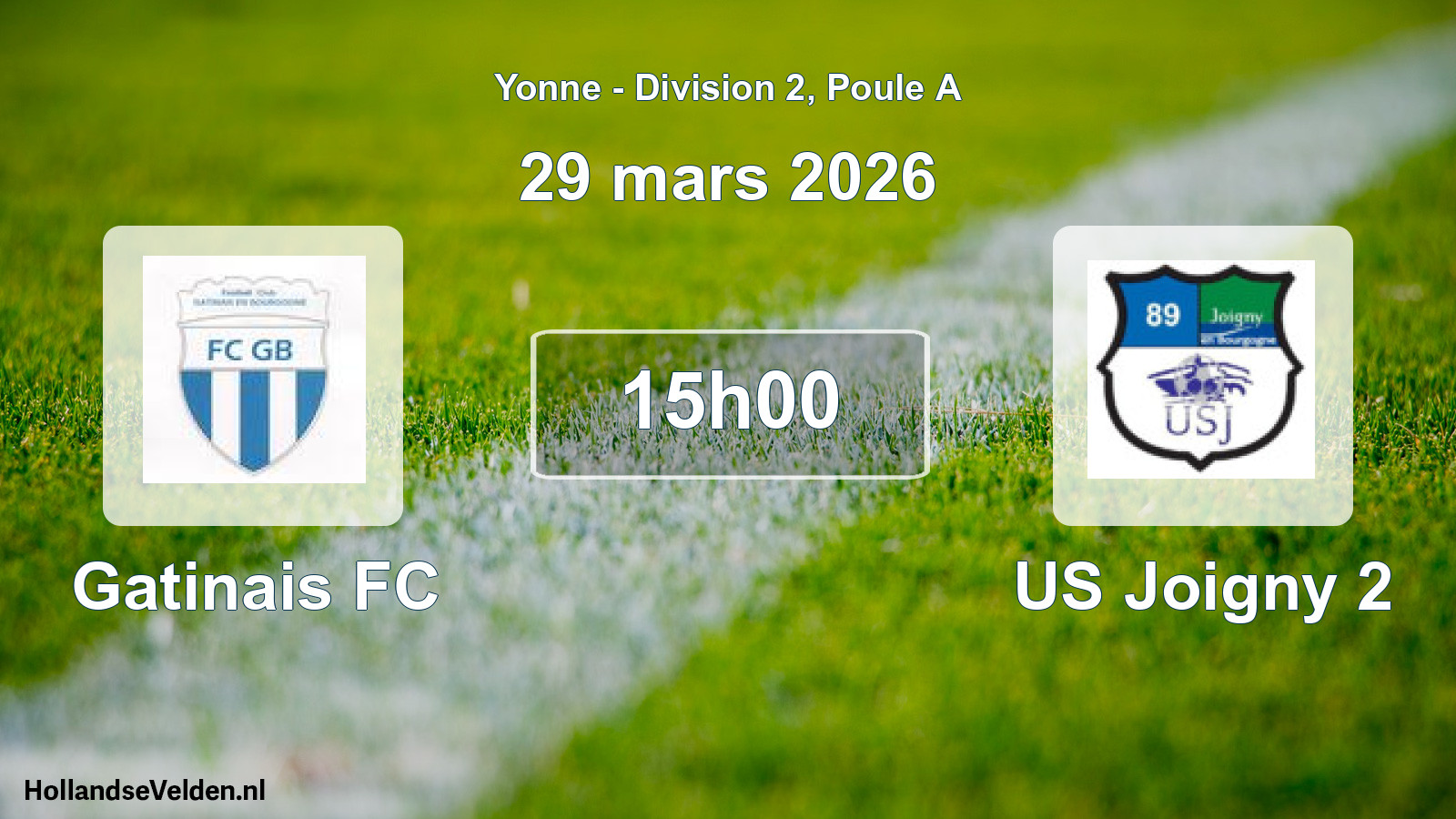 Scheduled Match: Gatinais FC - US Joigny 2 (29 March 2026)