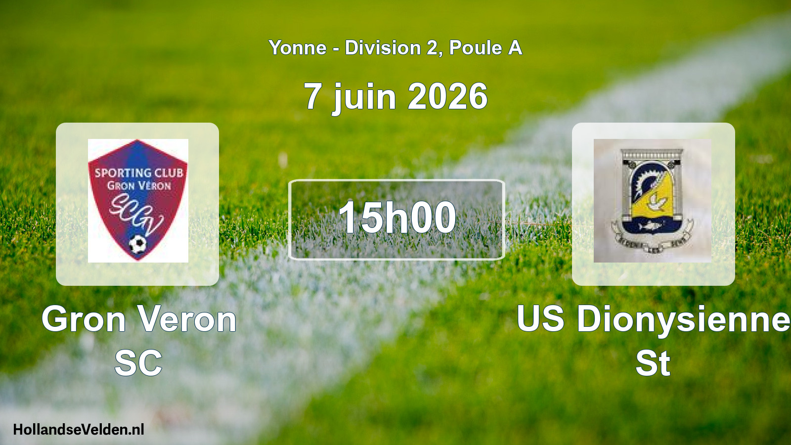 Scheduled Match: Gron Veron SC - US Dionysienne St (7 June 2026)