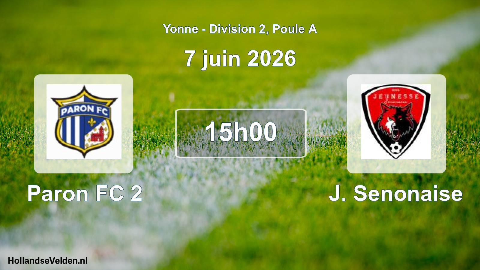 Scheduled Match: Paron FC 2 - J. Senonaise (7 June 2026)