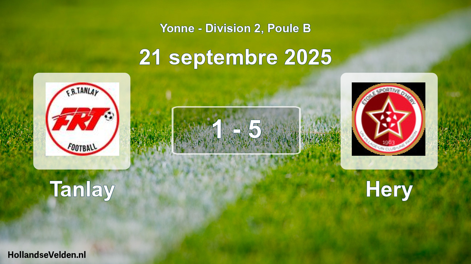 Match joué: Tanlay - Hery 1 - 5 (21 septembre 2025)