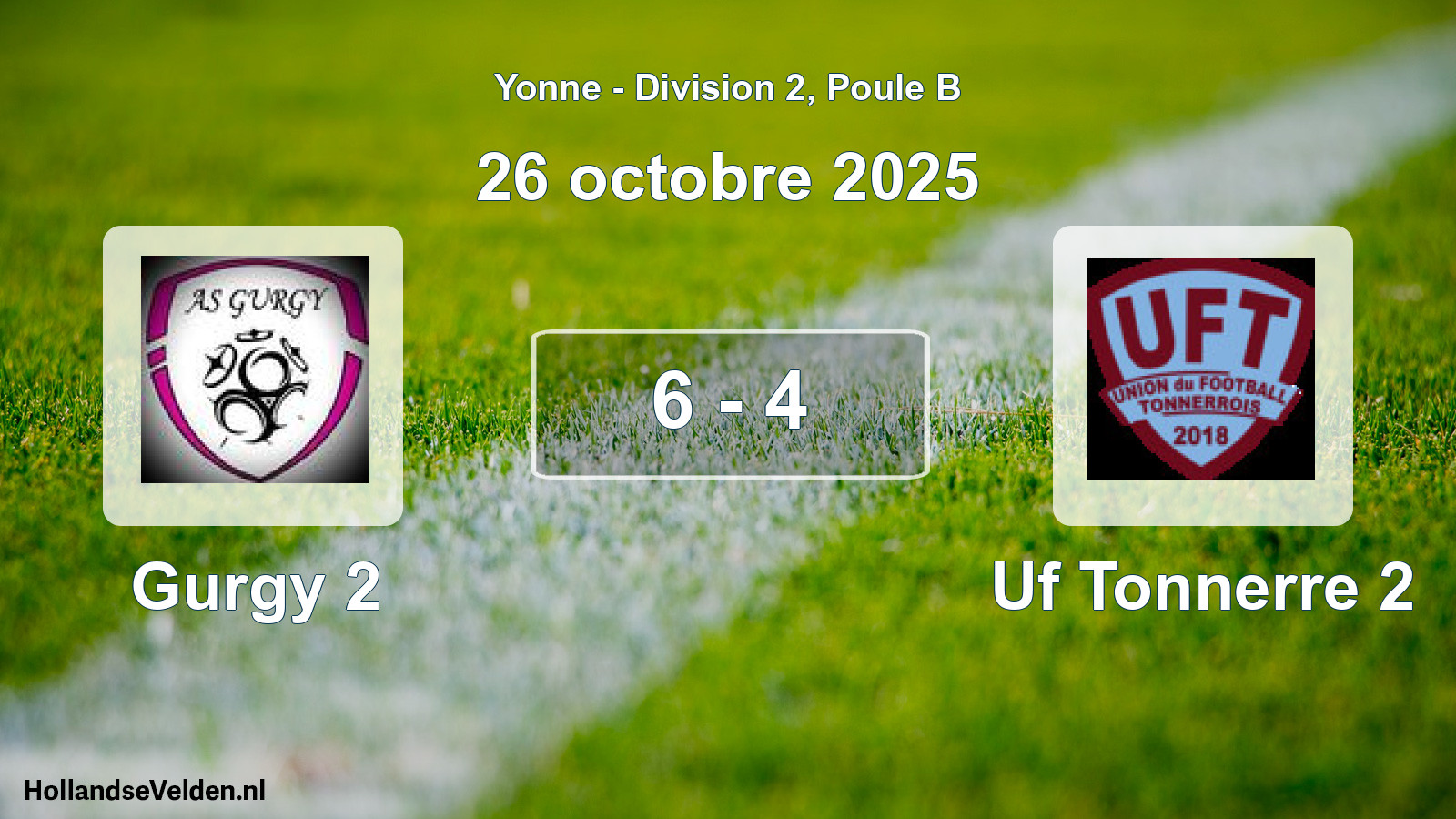 Match joué: Gurgy 2 - Uf Tonnerre 2 6 - 4 (26 octobre 2025)
